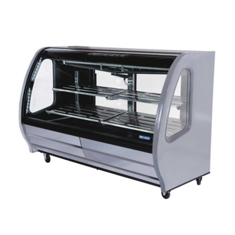 Vitrine réfrigérée Imbera Cooling Pro-Kold DDC80SS, 188 cm, verre incurvé, pour charcuterie