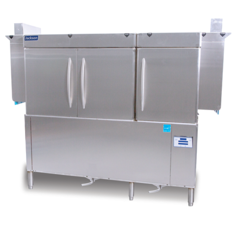 Lave-vaisselle à convoyeur monocuve Jackson RACKSTAR 66CE avec prélavage de 55,88 cm, 224 casiers/heure