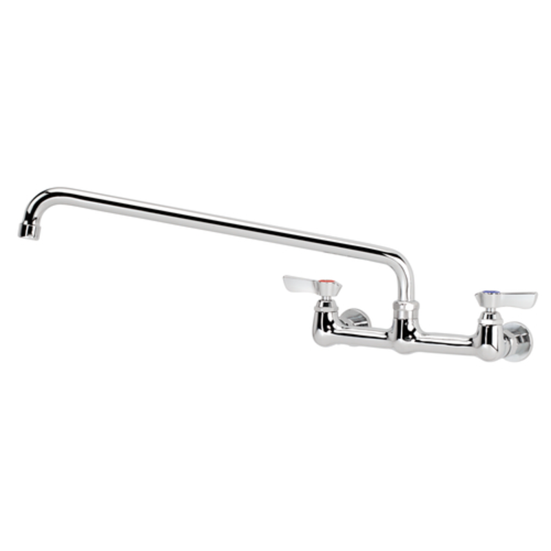 Krowne 12-816L Silver Series 8-Inch Center Wall Mount Faucet with 16-Inch Swing Spout