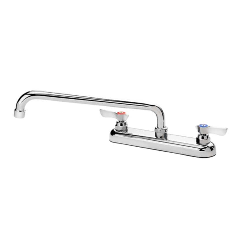 Krowne 13-812L Silver Series 12-Inch Swing Spout Deck Mount Commercial Faucet