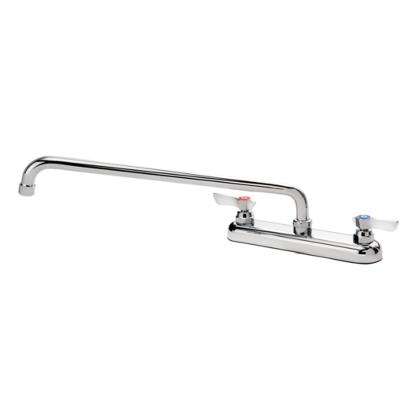 Krowne 13-816L Silver Series 8-Inch Deck Mount Faucet with 16-Inch Swing Spout