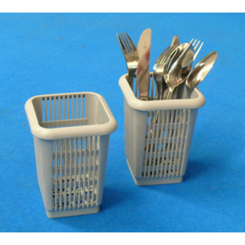 Panier à couverts gris Lamber CC00045 de 4,5 pouces pour paniers 50x50 cm