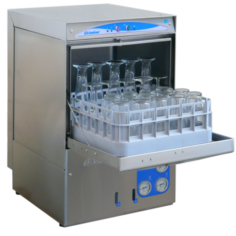 Lave-verres commercial encastrable à haute température Lamber DSP3DPS de 16 pouces