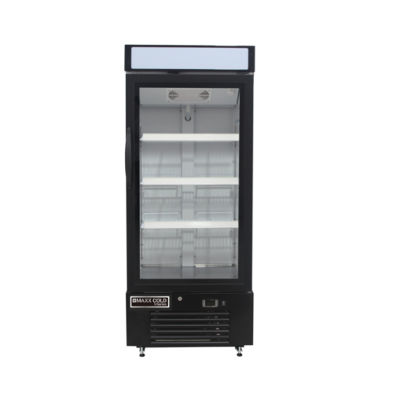 Maxx Cold MVMF12B 25-Inch V-Series Display Freezer with Glass Door - Black