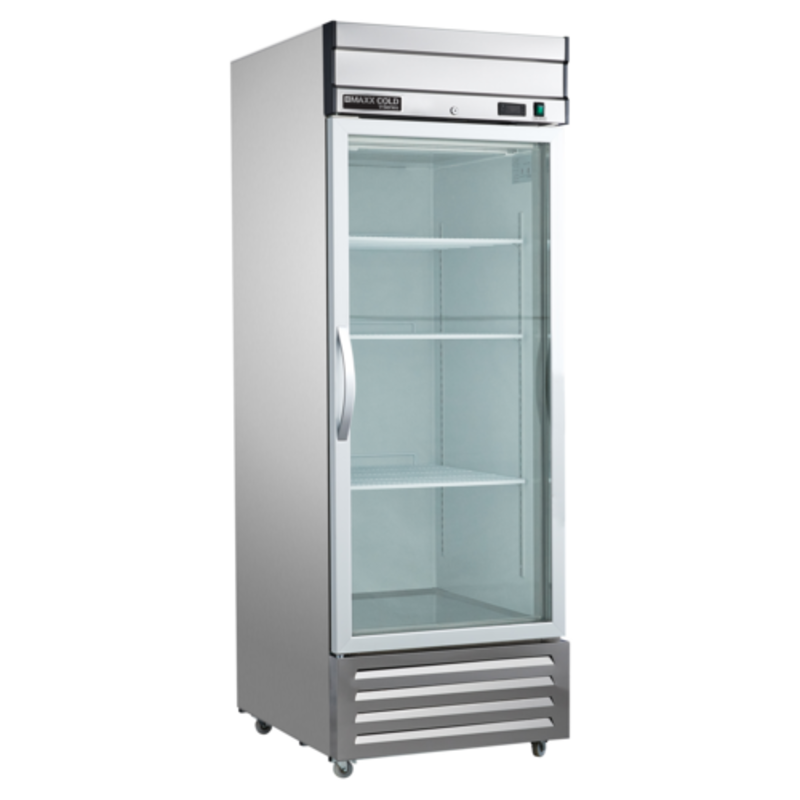 Maxx Cold MVR-23GDHC 27-Inch V-Series Single Glass Door Commercial Refrigerator