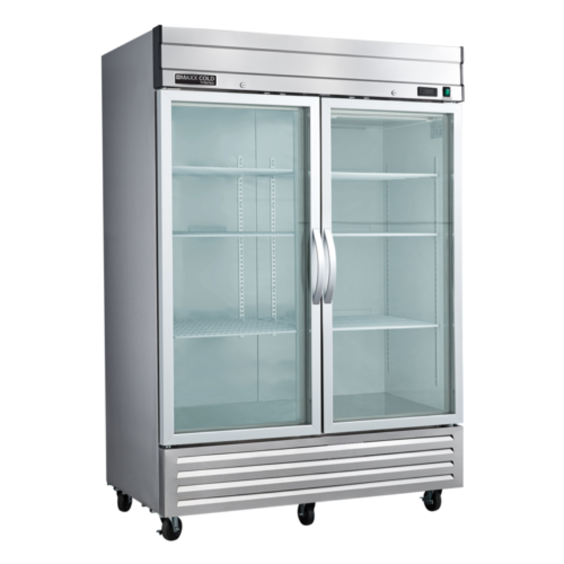 Maxx Cold MVR-49GDHC 54-Inch V-Series 2-Glass Door Commercial Reach-In Refrigerator