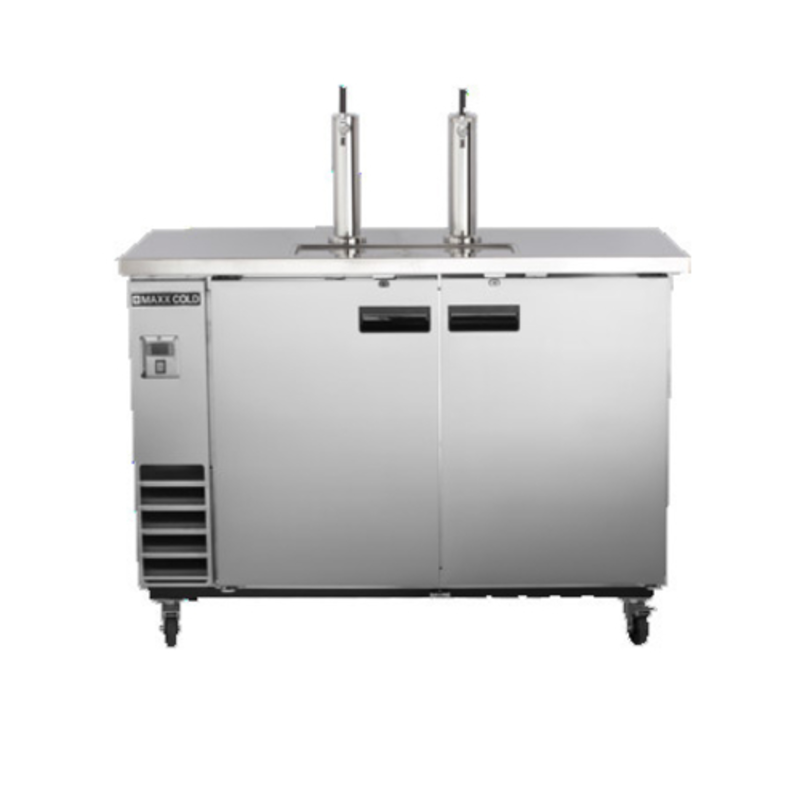 Maxx Cold MXBD60-2SHC 60-Inch 2-Keg Commercial Beer Dispenser