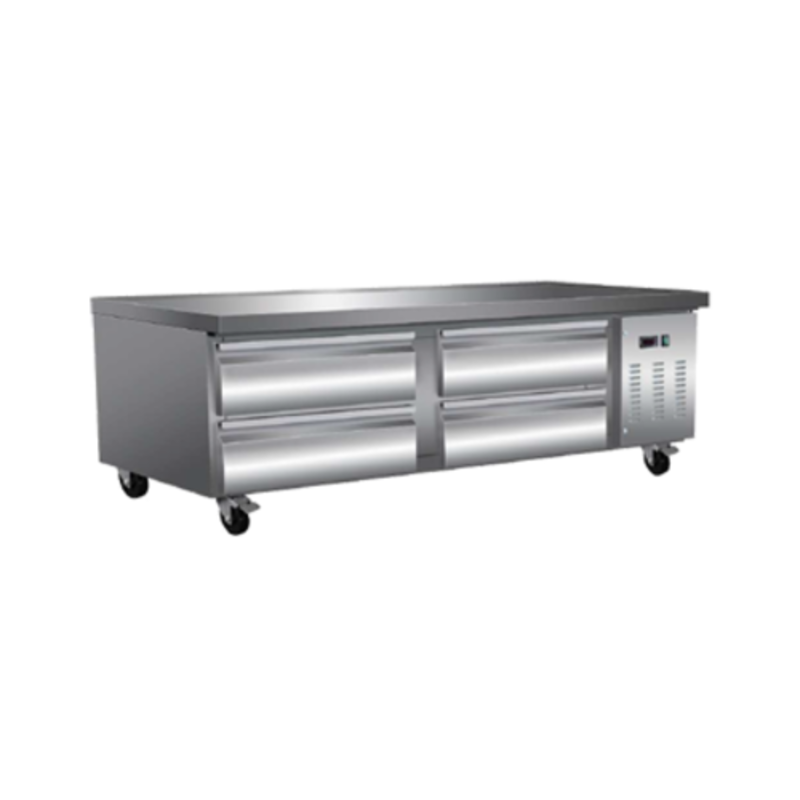 Maxx Cold MXCB72HC Base Réfrigérée pour Chef de 74 pouces à 4 Tiroirs