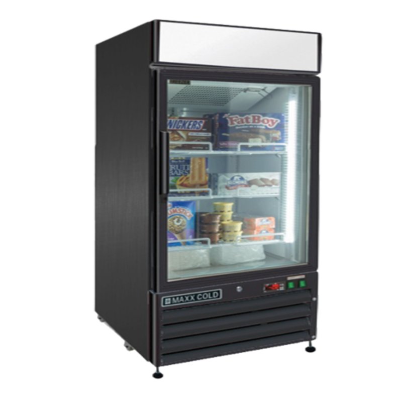 Maxx Cold MXM1-12FBHC 12 Cu. Ft. Single Glass Door Reach-In Display Freezer