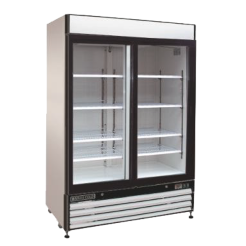 Maxx Cold MXM2-48RSHC 54-Inch Two-Section Sliding Glass Door Display Refrigerator