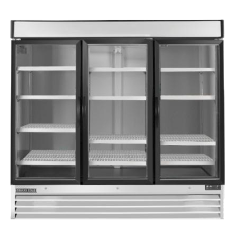 Maxx Cold MXM3-72FHC 3-Door Glass Merchandiser Freezer - 72 Cu. Ft.