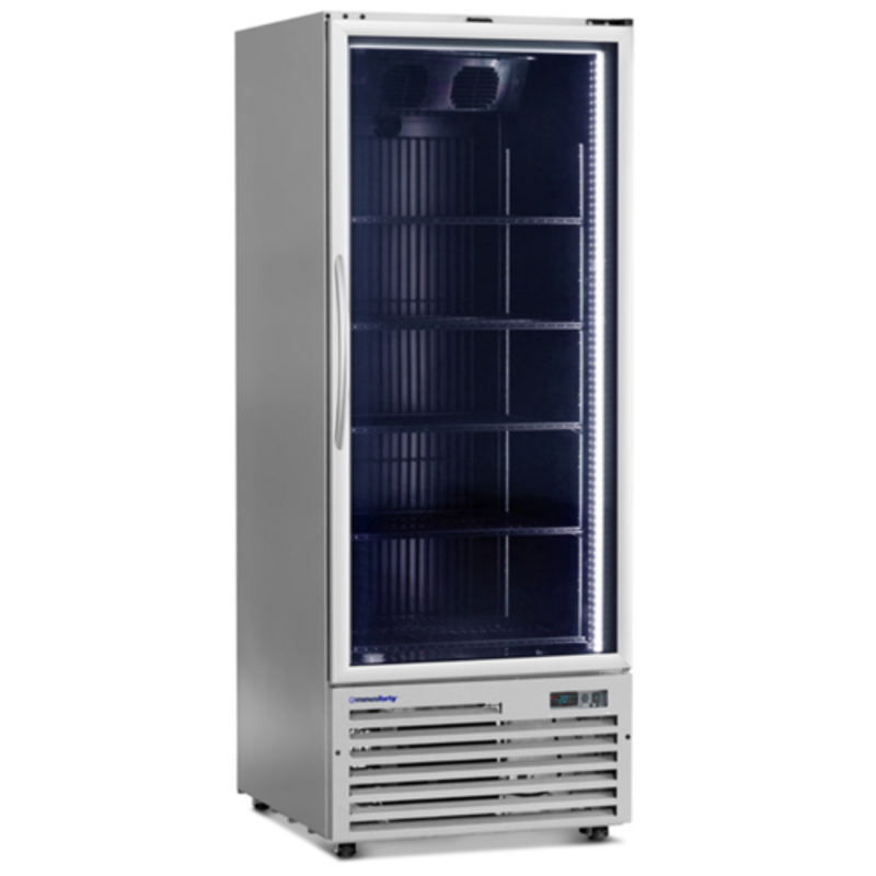 Minus Forty 22-USGF-F1-SL 30-Inch Upright Glass Door Merchandising Freezer, Silver/Black