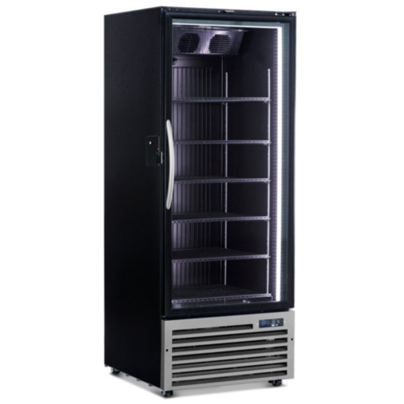 Minus Forty 22-USGF-F2-BK-BI-FS 23.41 cu. ft. Single Glass Door Display Freezer - Black