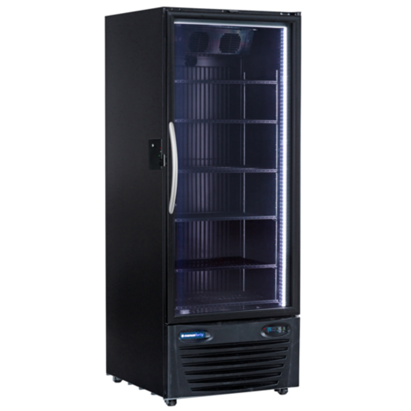 Minus Forty 22-USGR-F2-BK-BI 23.41 Cu. Ft. Black Glass Door Refrigerated Merchandiser