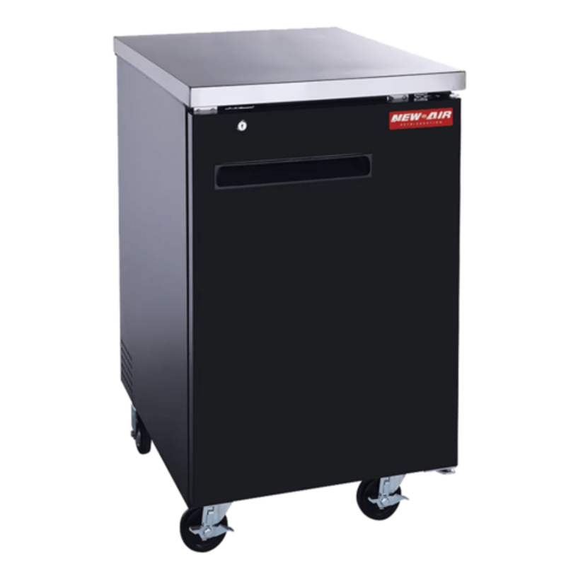 New Air NBB-23-SB 23.5-Inch Single Solid Door Refrigerated Back Bar Cabinet