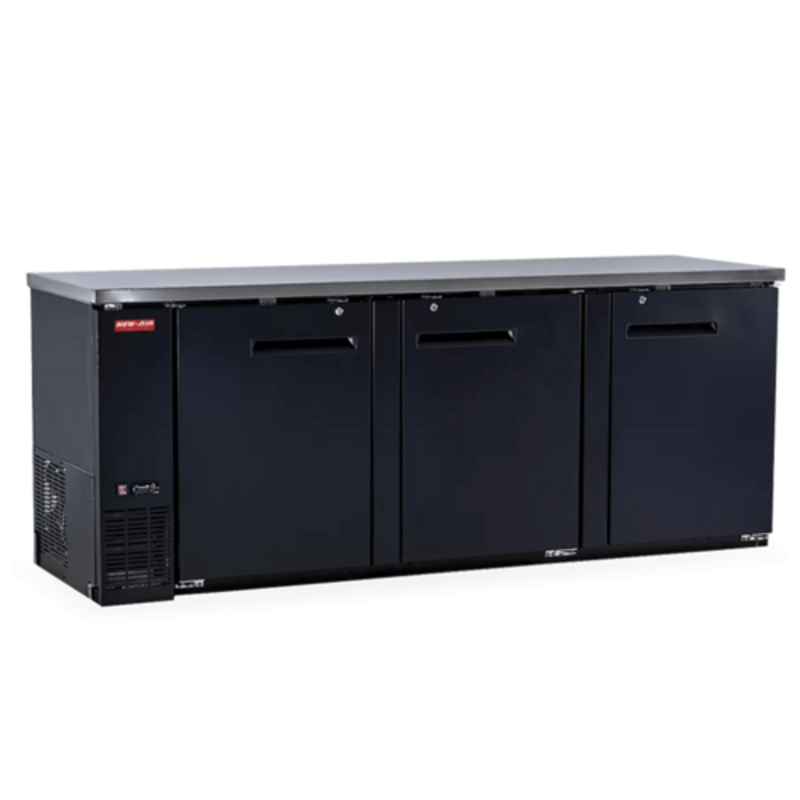 New Air NBB-90-SB 90.5-Inch Three-Door Solid Back Bar Refrigerator, 32 Cu. Ft.