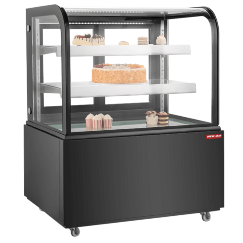 Nouvel Air NDC-36-CG Vitrine Réfrigérée de Comptoir Incurvée 37 Pouces pour Pâtisserie