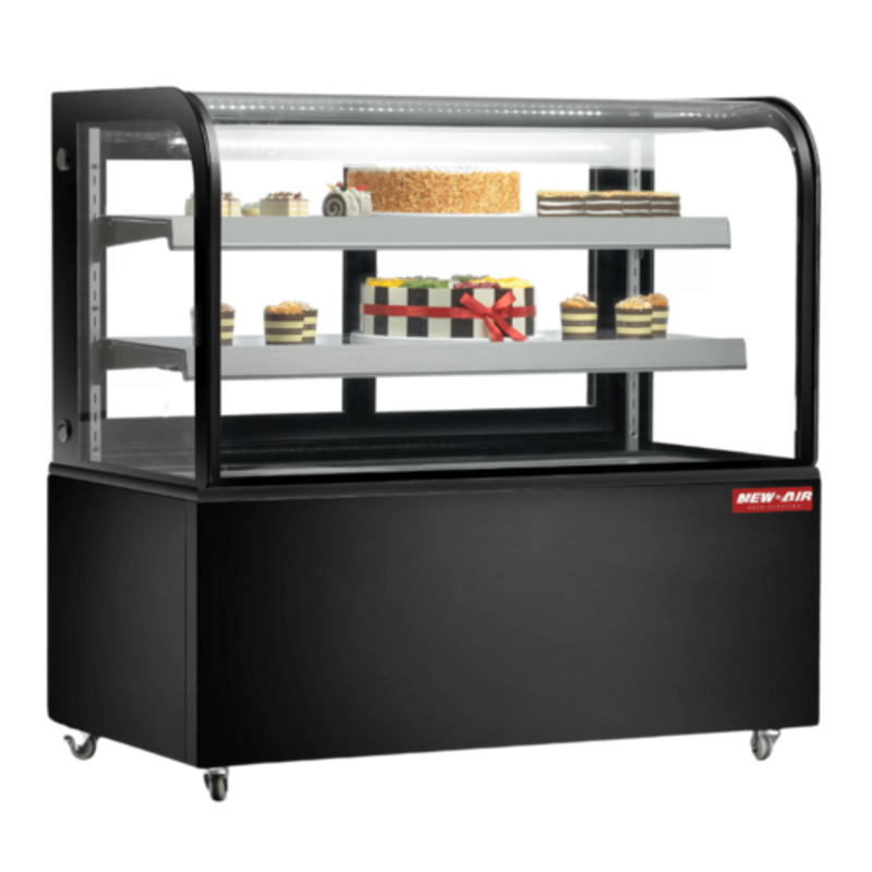 New Air NDC-48-CG 48.5-Inch Curved Glass Refrigerated Bakery Floor Display Case