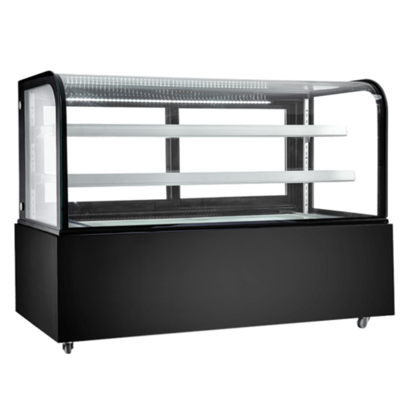New Air NDC-72-CG 72.5-Inch Full-Service Curved Glass Refrigerated Showcase