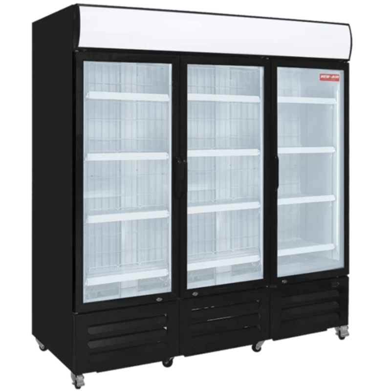 New Air NGF-182-H 78-Inch Three-Door Glass Display Freezer