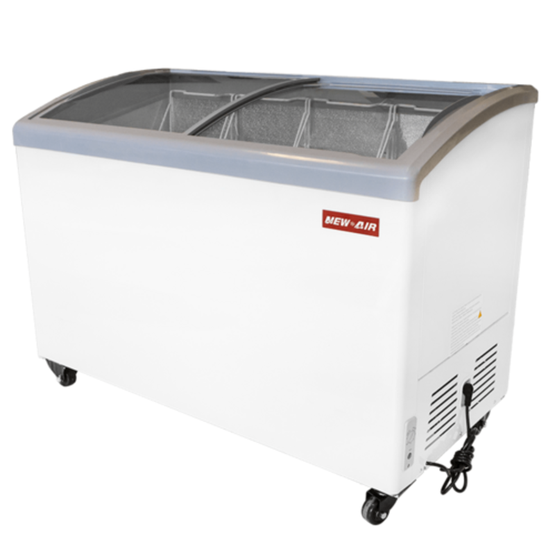 Congélateur de présentation pour crème glacée New Air NIF-49-CG 49 pouces, à vitre incurvée