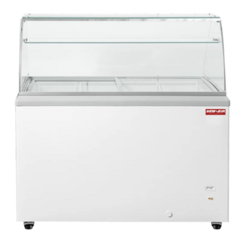 New Air NIF-50-DC 50-Inch Commercial Flat Glass Ice Cream Dipping Cabinet