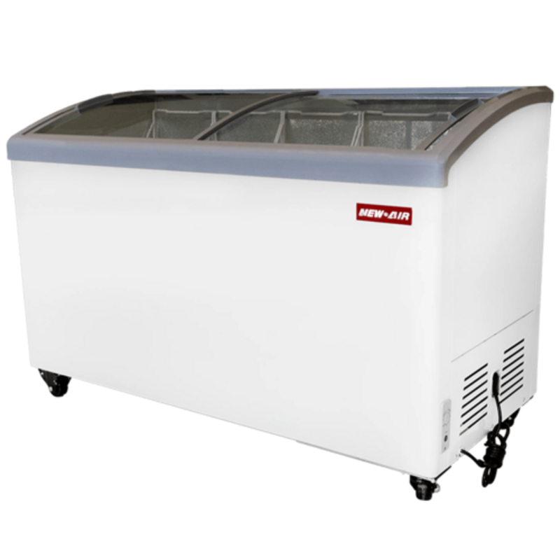 Congélateur de présentation à crème glacée commercial New Air NIF-55-CG 54,5" en verre incurvé