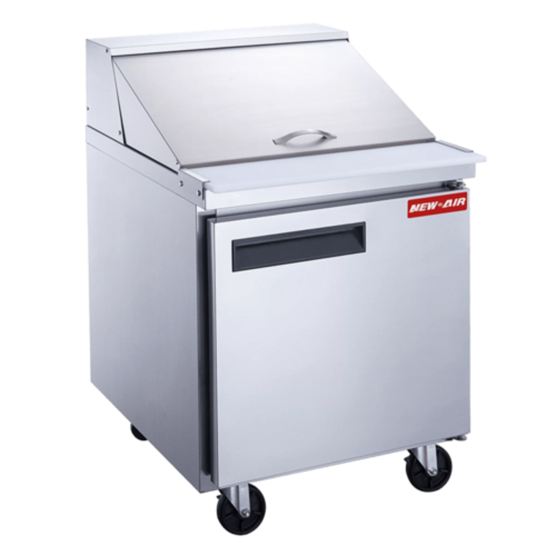 Nouvelle table de préparation de salades et de sandwichs New Air NPT-029-MSA de 29 pouces à plateau supérieur extra-large, de qualité commerciale