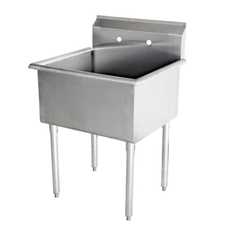 Évier à pots commercial Omcan 22121 à un compartiment de 21 po x 21,5 po