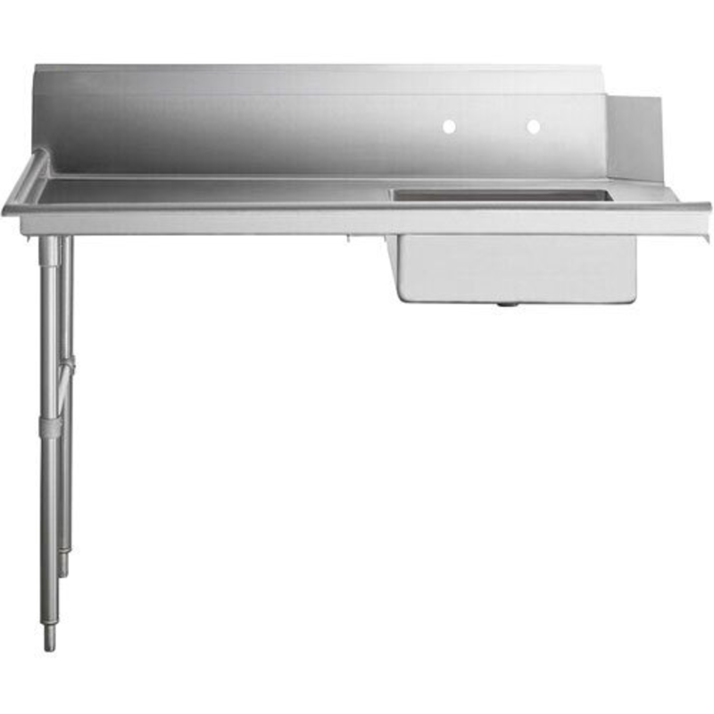 Table de Lavage en Acier Inoxydable Omcan 28486 de 60 Pouces Côté Gauche avec Évier Intégré