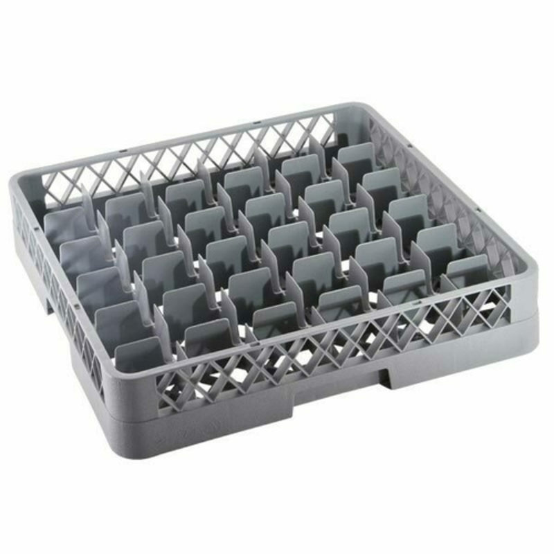 Omcan 43503 Panier de lavage de verre commercial robuste à 36 compartiments, 19,7 po