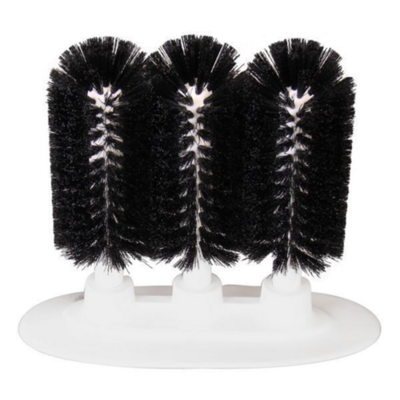 Lave-verre manuel Omcan 46352 à triple brosse avec base à ventouse