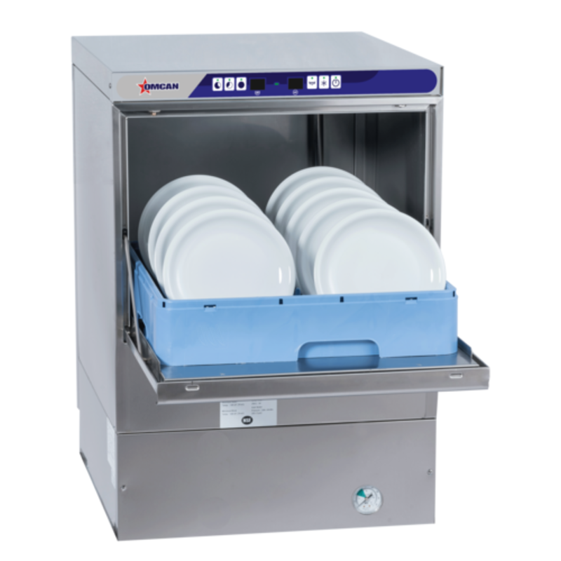Lave-vaisselle commercial sous-comptoir haute température Omcan 46798 - 28 casiers/h