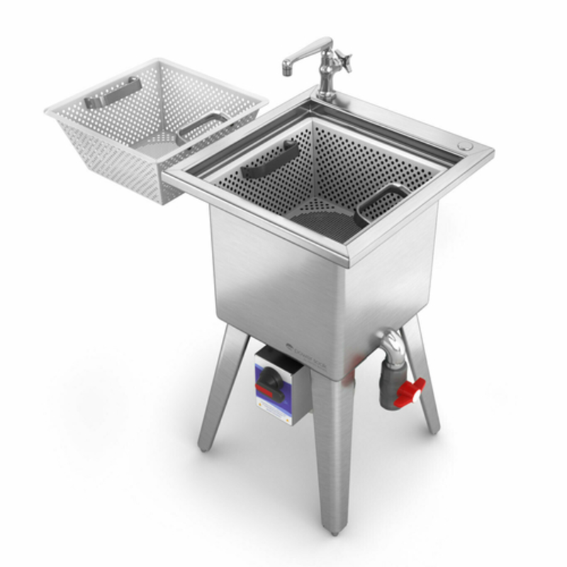 Système d'évier de prélavage de couverts à mouvement continu Power Soak SS-S-208-1 - 41,6 litres