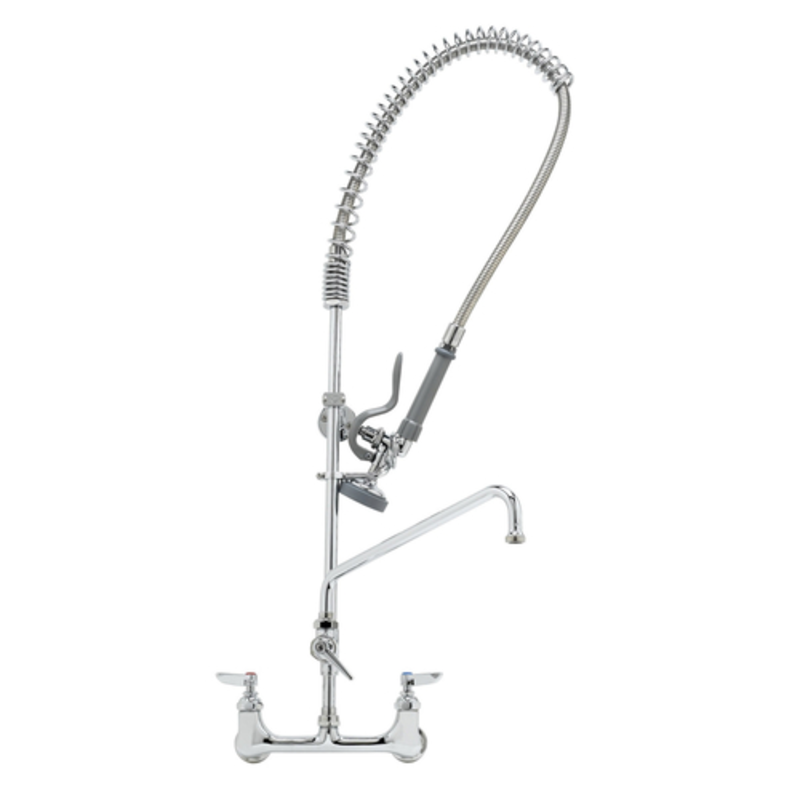 T&S Brass B-0133-ADF14-B Wall-Mounted Pre-Rinse Unit with 14-Inch Add-On Faucet