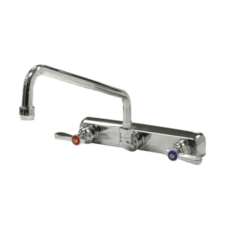 Robinet commercial Thorinox WM-08-S12 avec entraxe de 8 pouces et montage sur dosseret, 12 pouces