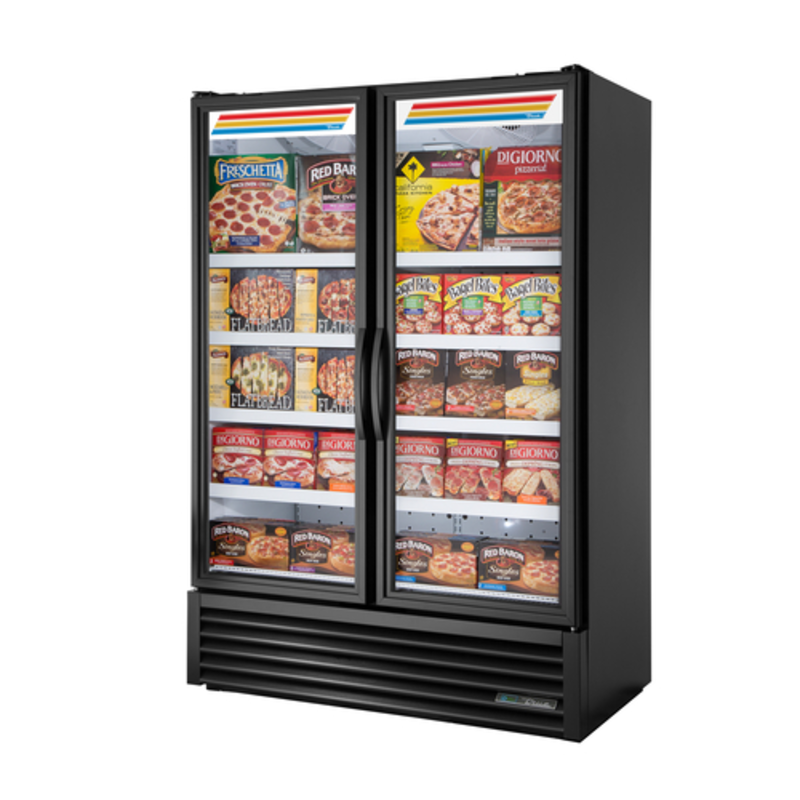 True Refrigeration FLM-54F~TSL01 Two-Door Full-Length Glass Display Freezer, 53.88" Wide