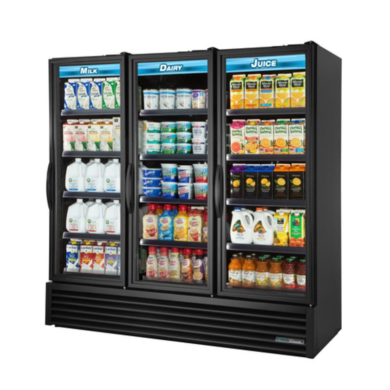 True FLM-81~TSL01 80.75-Inch Three-Door Refrigerated Glass Merchandiser
