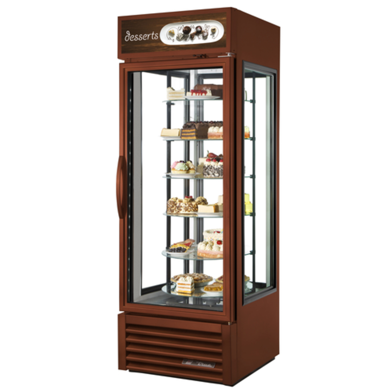 Réfrigérateur d'exposition spécialisé True G4SM-23RGS-HC~TSL01 de 27 pouces à 4 côtés en verre