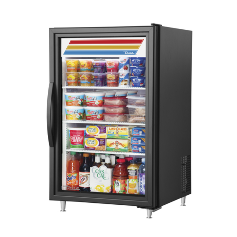 Réfrigérateur de comptoir noir True GDM-07-HC~TSL01 de 61 cm