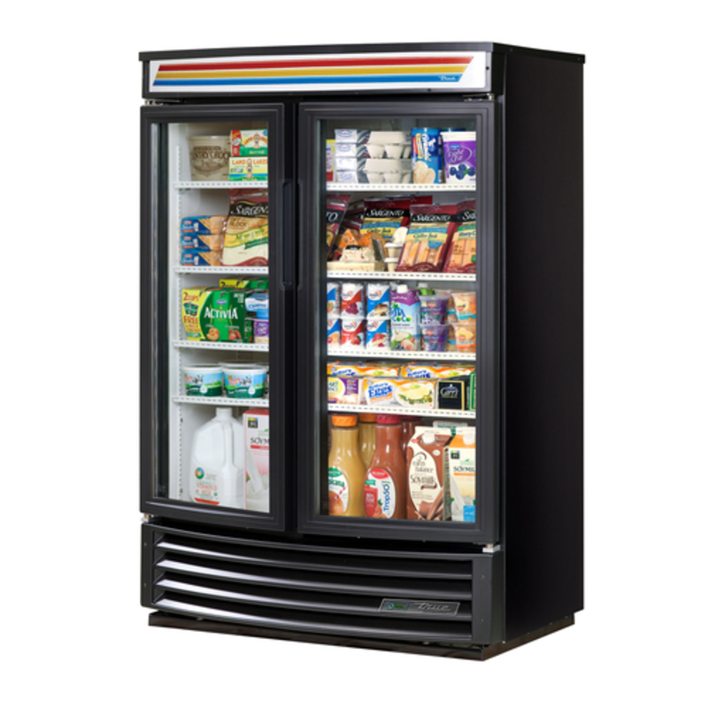 True Refrigeration GDM-35SL-RF-HC-LD 39.75-Inch Curved Front Glass Door Display Refrigerator