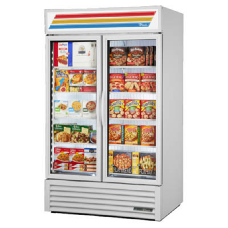 Véritable congélateur commercial à deux portes vitrées True GDM-43F-HC~TSL01, 47 pouces