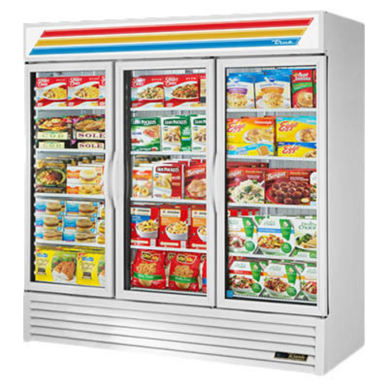 True GDM-72F-HC~TSL01 78-Inch 3-Door Commercial Glass Display Freezer