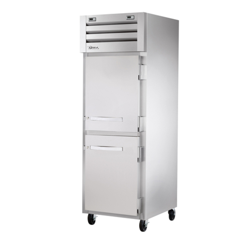 Réfrigérateur et congélateur combinés à double température à porte pleine (moitié de porte) True STA1DT-2HS-HC de 27,5 pouces de la série Spec