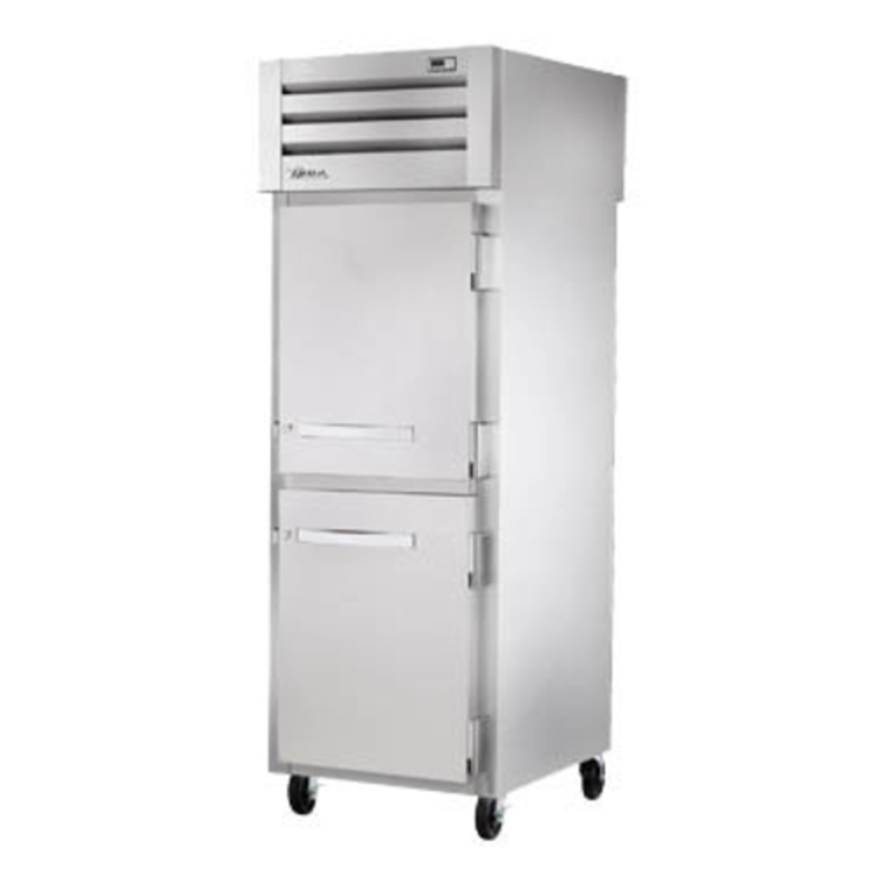 Réfrigérateur passe-plat True STA1RPT-2HS-1S-HC 27,5 po à porte pleine