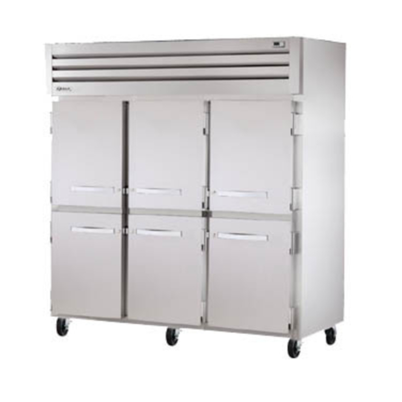 Congélateur à portes pleines True Refrigeration STA3F-6HS, 3 sections, 6 demi-portes, 77,75 po de largeur