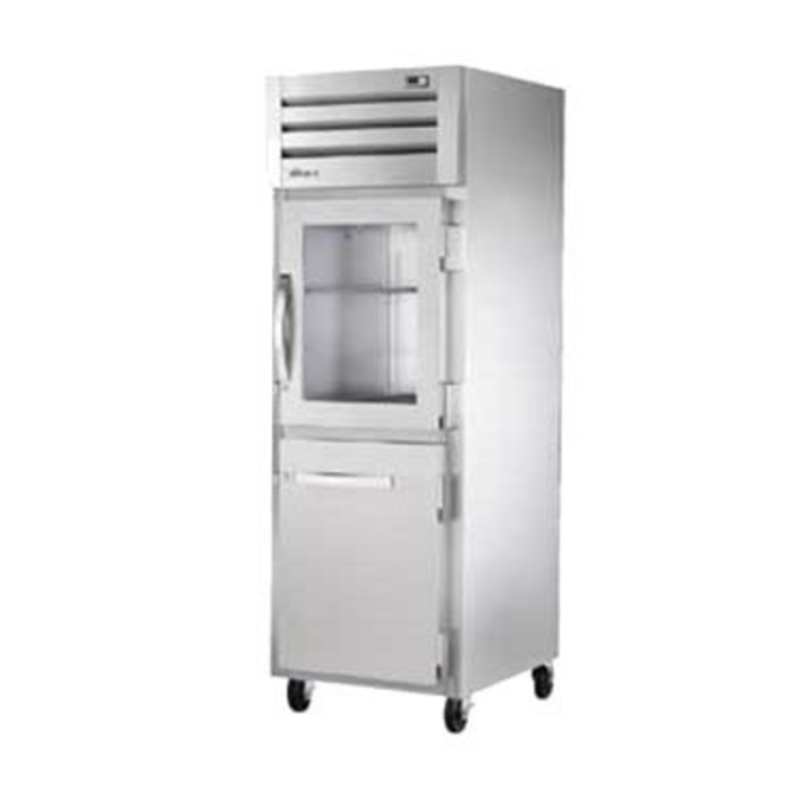 Réfrigérateur accessible True STG1R-1HG/1HS-HC SPEC SERIES, 69,85 cm, avec une porte mi-vitrée et une porte mi-pleine