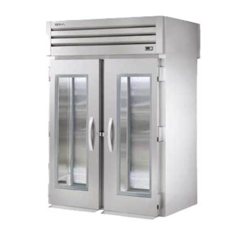True STG2RRT-2G-2S-HC 68" Double-Section Roll-Thru Refrigerator with Glass & Solid Doors