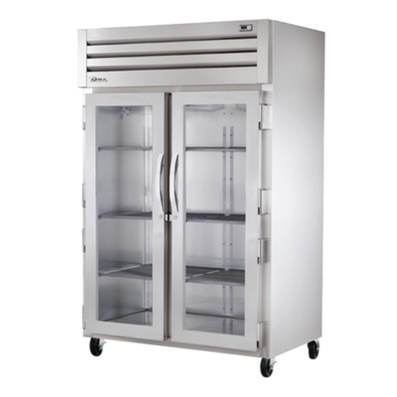 True STR2R-2G-HC 52.63-Inch Two-Section Glass Door Reach-In Refrigerator