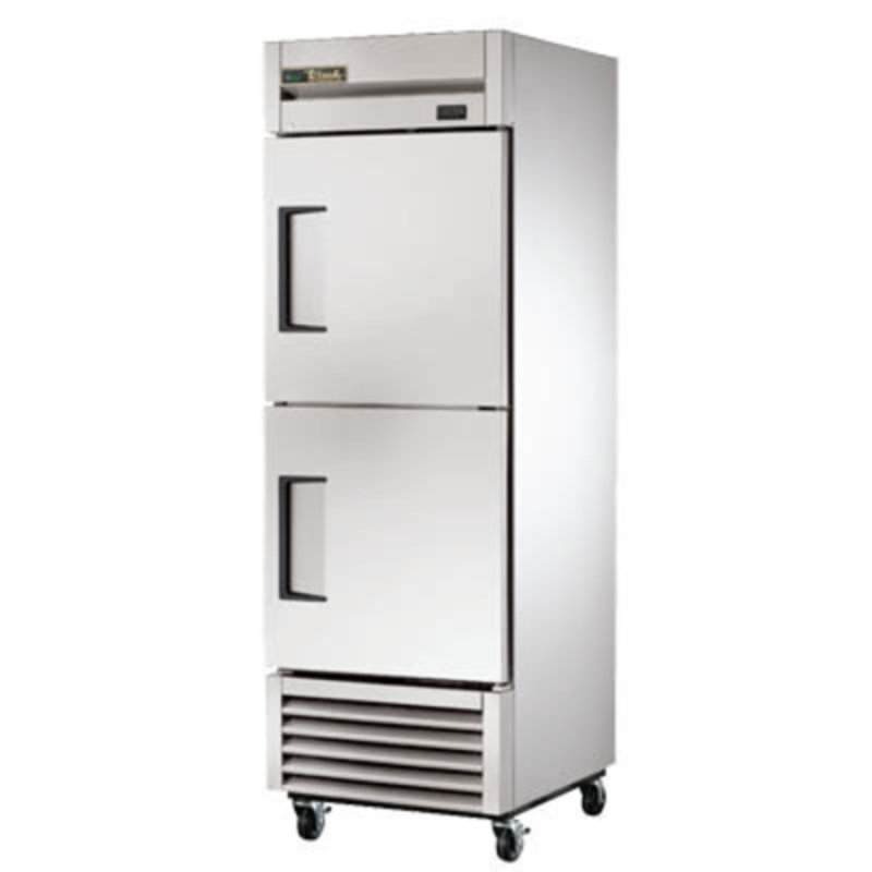 Réfrigérateur True Refrigeration T-23-2-HC de 27 pouces avec demi-portes pleines